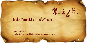 Némethi Éda névjegykártya